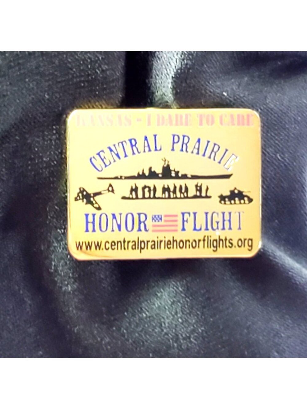Kansas Central Prairie Honor Flight Lapel Pin Gold Tone Collectible SymbolArts - Picture 2 of 8